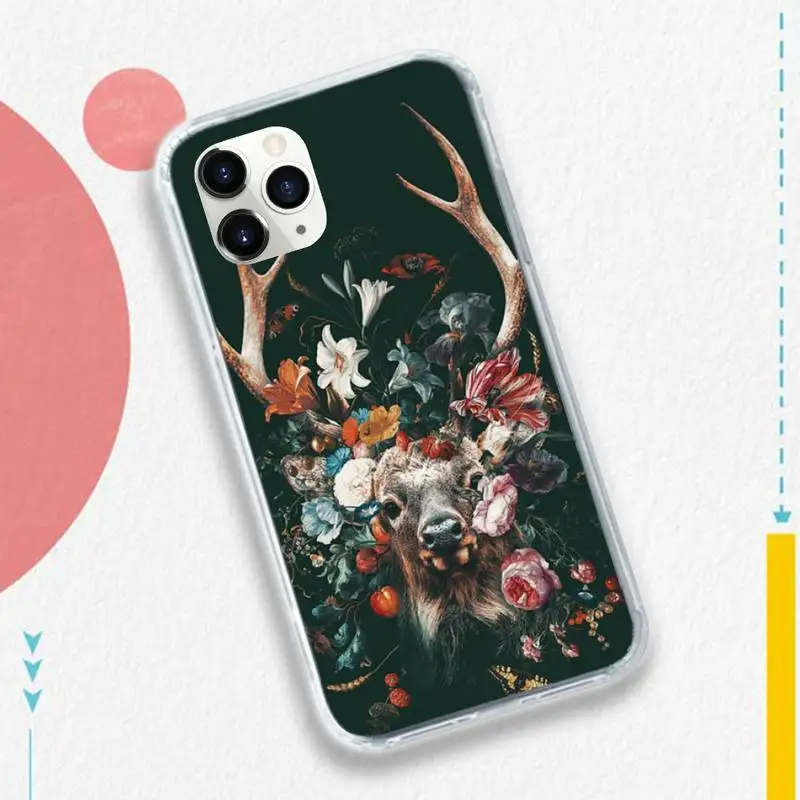 

Deer Cute Elk high quality Phone Case for iPhone 11 12 pro XS MAX 8 7 6 6S Plus X 5S SE 2020 XR