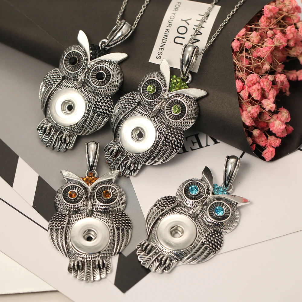 Новое цветочное ожерелье с кнопкой Chians винтажное металлическое подвеской 18 мм 20