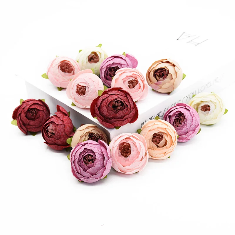 100pcs tea buds rose artificial flowers wedding home decoration accessories diy gifts box wrist crafts scrapbooking photo props free global shipping