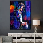 Майкл Джексон настенный граффити Искусство Музыка король холст живопись плакаты и принты гостиная домашняя спальня декоративная картина