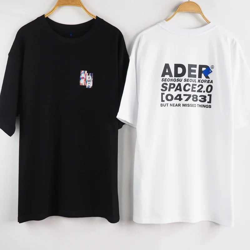 

21SS ADER logo embroidery ADER ERROR t shirt oversized pure cotton ADER ERROR top tees skateboard kanye west ADER ERROR t shirts