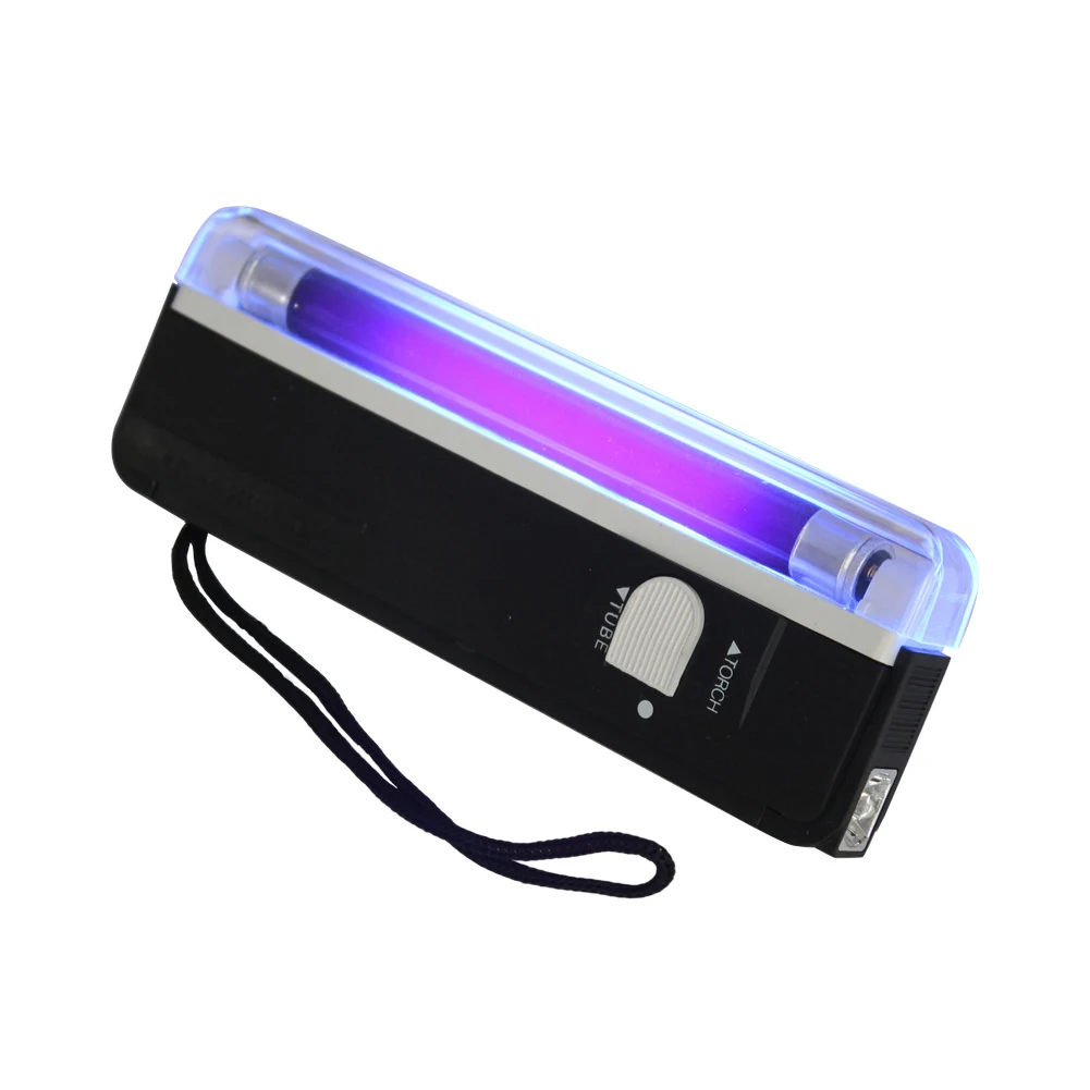 UV Lamp Check Handheld Flashlight Fake Portable Money Detector Counterfeit With Torch Banknotes Currency Bill Passports Note