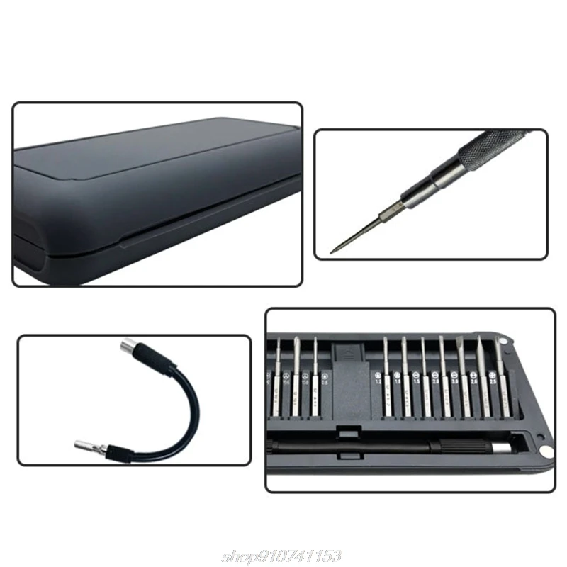 

Cell Phone Laptop Repair Tools Kit 30 in 1 Multi-function Screwdriver with Lengthen S2 Drill Bit Set M12 21 Dropshipping