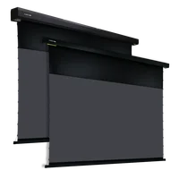 Factory Wholesale Electric Motorized Tab Tension 3D 4K Projection Screen With Grey Anti-Light Fabric