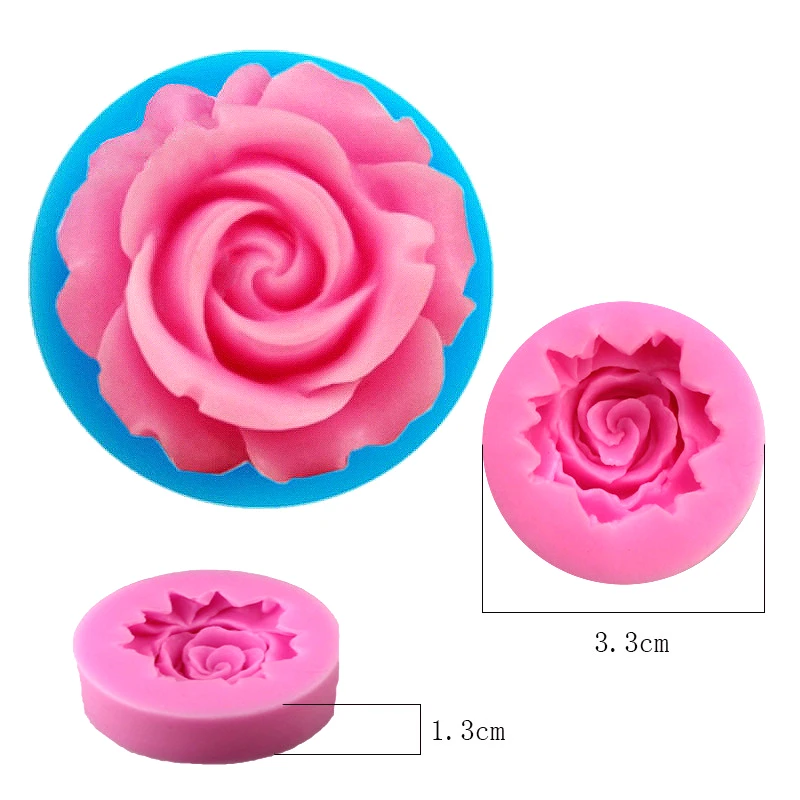 3D силиконовая форма для торта в виде цветущей розы помадки кексов желе конфет
