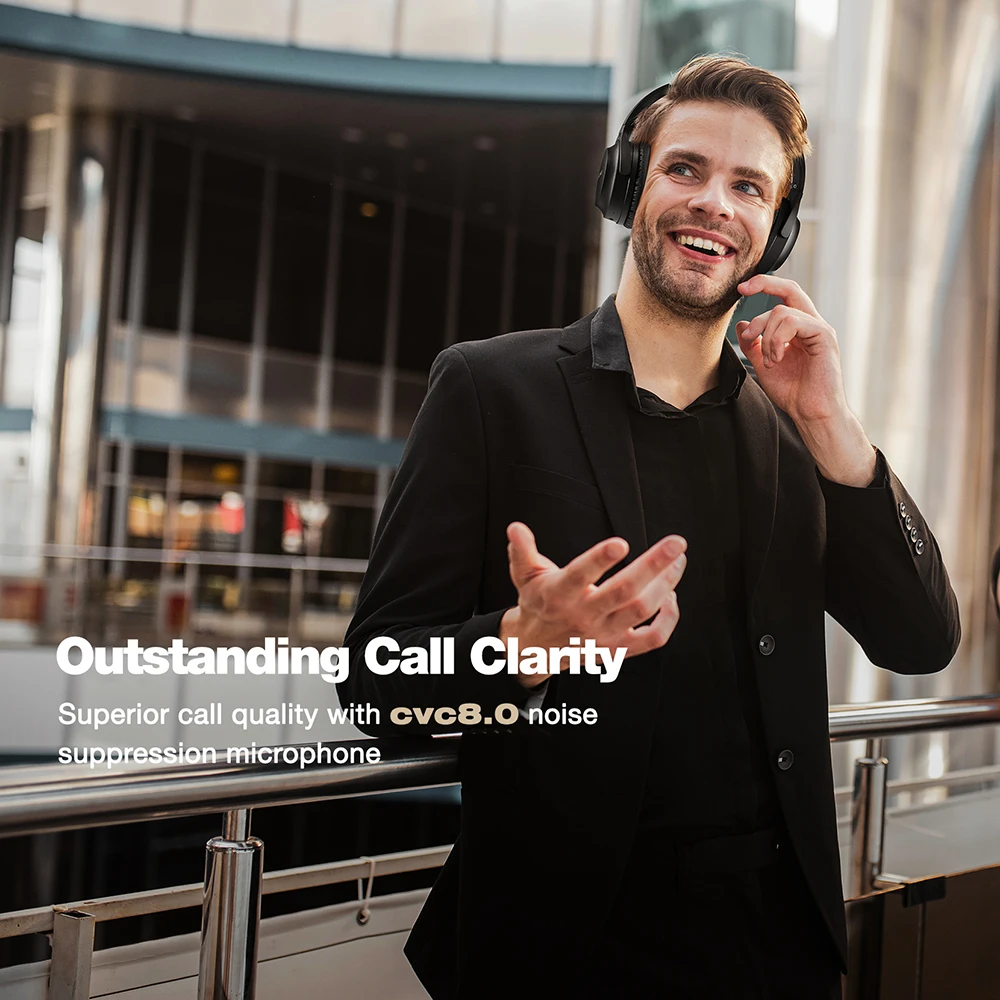 

Mpow H12 IPO Active Noise Cancelling Headphones 40h Playtime CVC 8.0 Mic Bluetooth 5.0 Wireless Headset For iPhone HuXiaomi