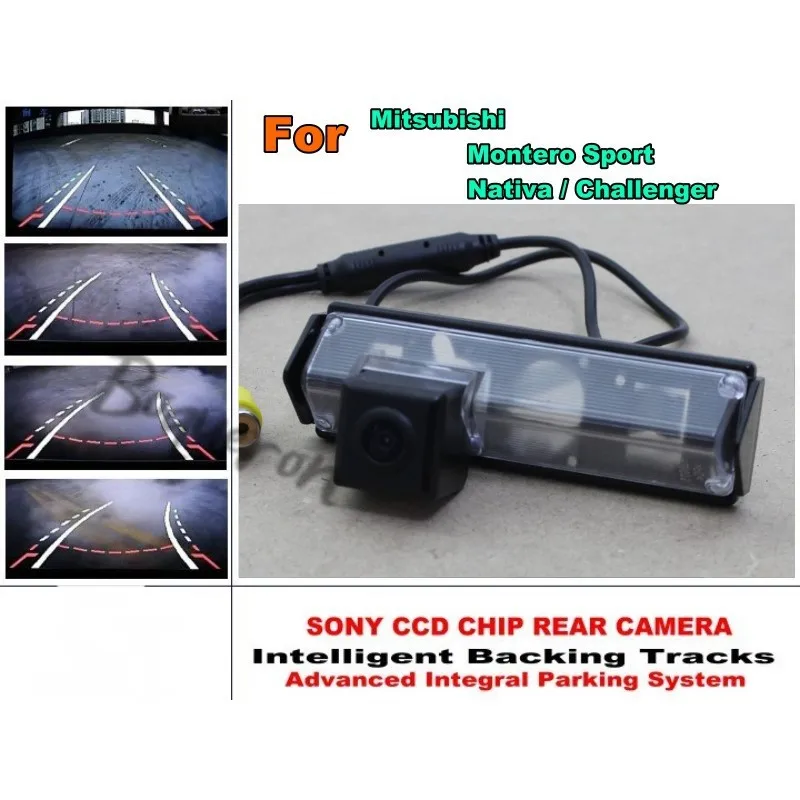 

Для Mitsubishi Montero Sport / Nativa / Challenger Smart Track Chip Camera HD CCD интеллектуальная динамическая камера заднего вида