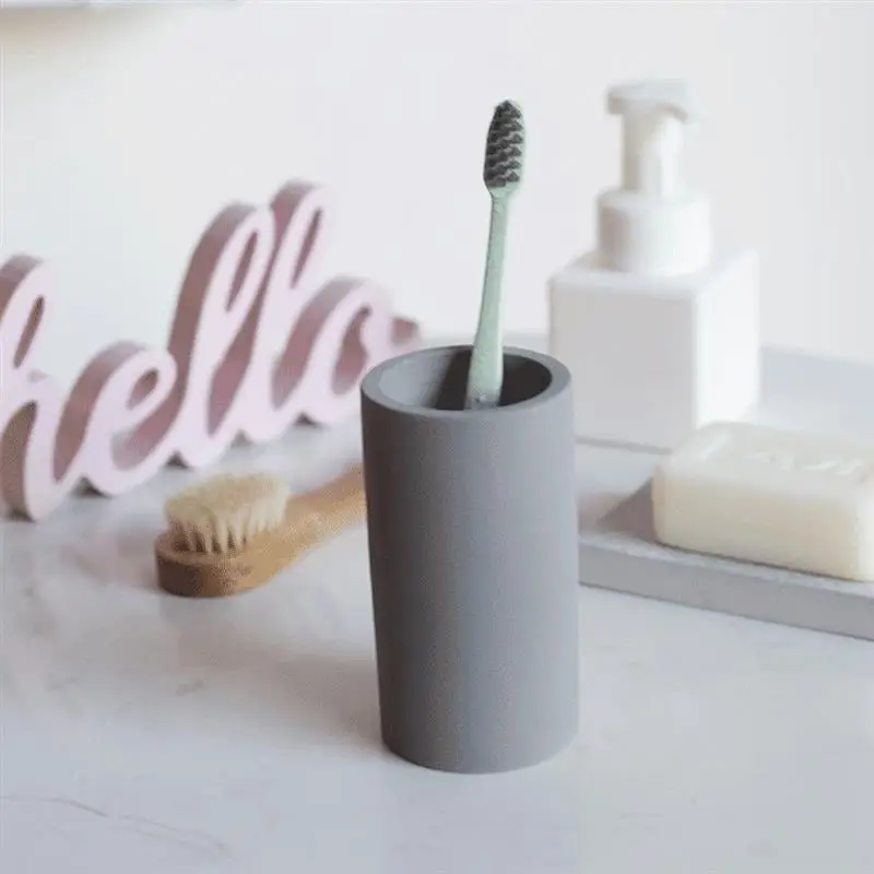 

Diatomite Toothbrush Holder Cup Toothpaste Makeup Brushes Razors Holder Bathroom Countertop Organizer Bathroom Accessories