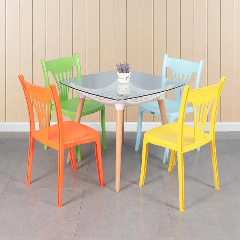 Пластиковый стул-спинка утолщенная скамейка уличный пляжный стул удобный