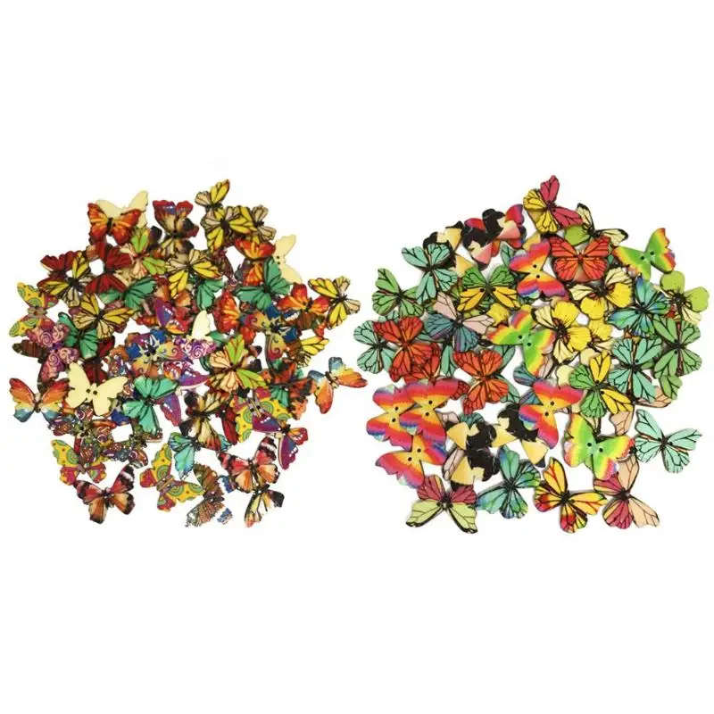 50 шт. деревянные пуговицы в стиле ретро|Пуговицы| |