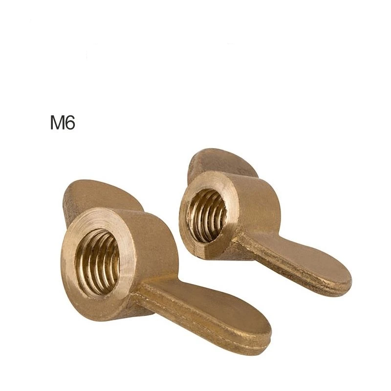 

Free Shipping 10pcs/lot M6 Brass Wing Nuts Butterfly Nuts Environmental protection