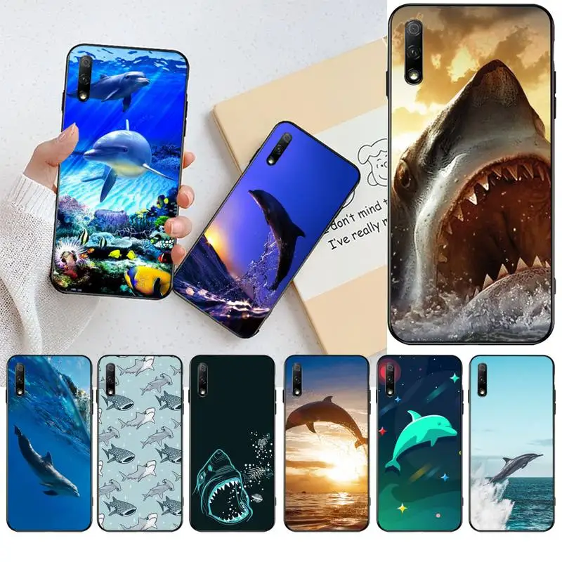 Shark с изображением морских рыб Дельфин новоприбывшие черный чехол для мобильного