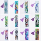 5D алмазная живопись, изысканная милая девушка, кожаная Закладка с кисточками, закладки, ремесло, украшение, алмазная Вышивка специальной формы