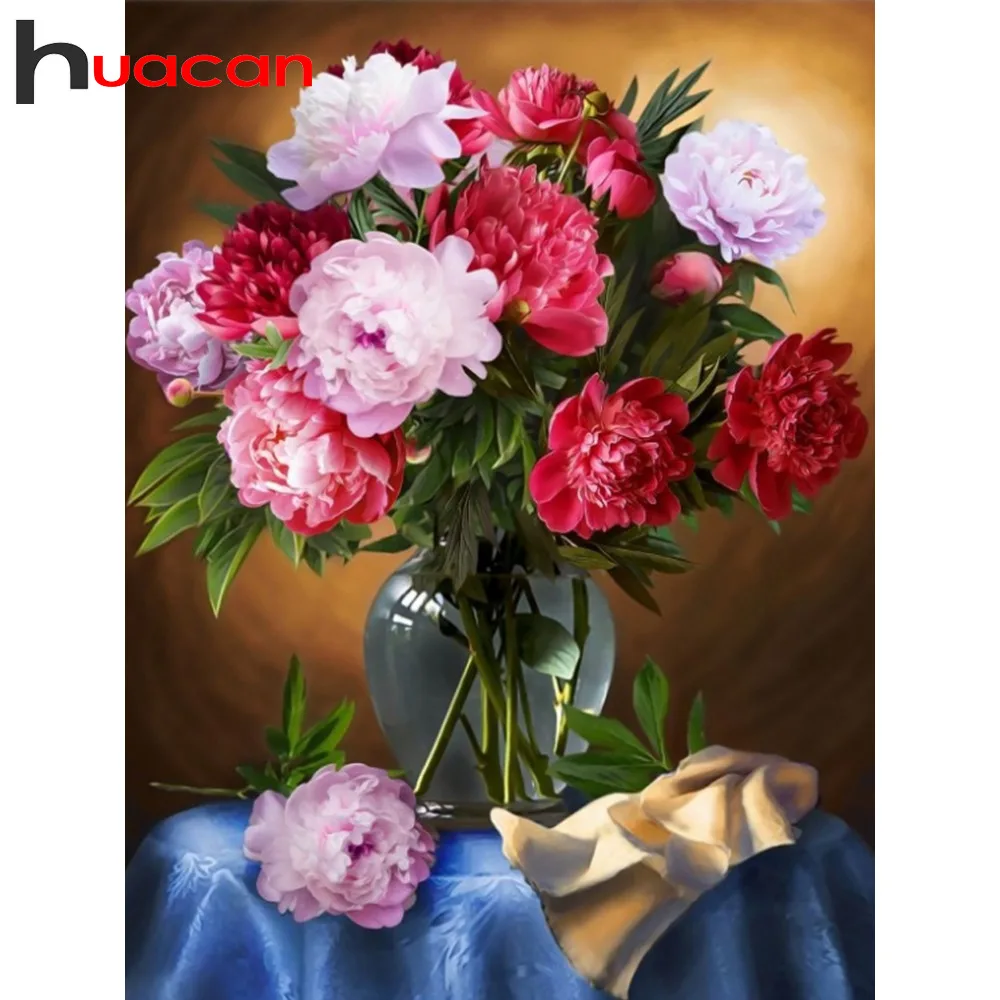 Huacan New Diamond Painting Full Square Flower Rhinestone Picture Embroidery Sale Diamond Mosaic Cross Stitch Drop Ship