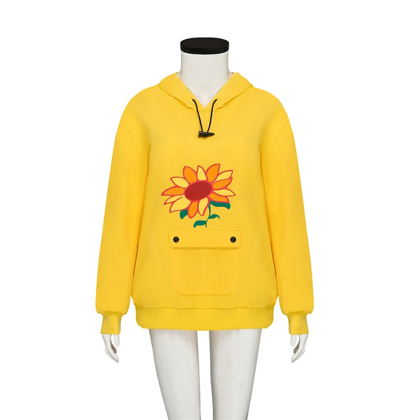 WONDER EGG PRIORITY Ohto Ai Hoodie Pullover Yellow Sweatshirt Anime Cosplay Halloween for Men Women Unisex Casual Suits | Тематическая
