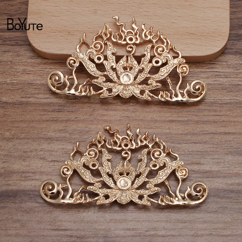 

BoYuTe (5 Pieces/Lot) 42*77MM Alloy Materials with 6 Hanging Holes Back Factory Direct DIY Handmade Jewelry Accessories