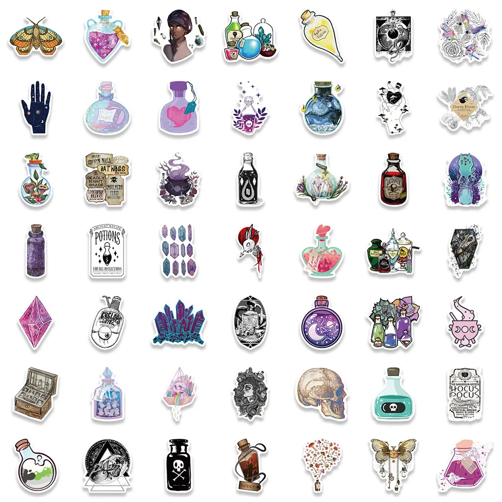 103050100pcs apothecary pharmacist cartoon graffiti stickers aesthetic art stickers laptop car phone kids toys decal sticker free global shipping