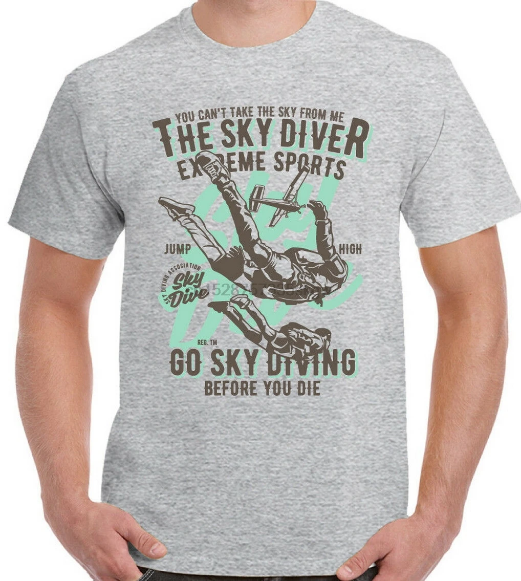 The Skydiver Мужская забавная футболка с парашютом для скайдайвинга Sky Dive Free Fall парашют