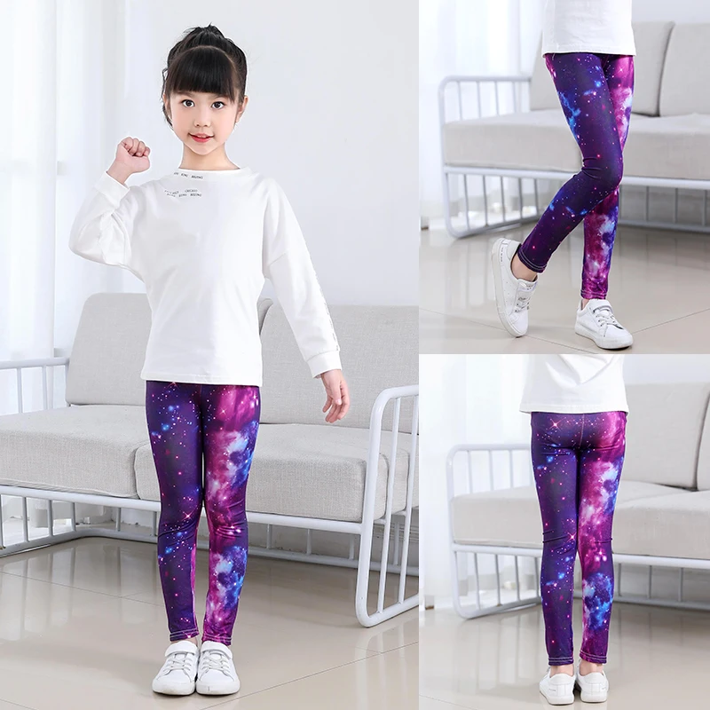 Летние штаны для девочек VEENIBEAR леггинсы с цветочным принтом детские брюки одежда