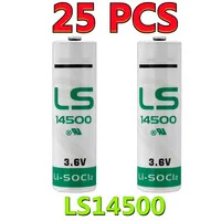 25PCS New Original For SAFT LS14500 AA 3.6V 2600mAh Thionyl Chloride Industrial Lithium Battery PLC Batteries