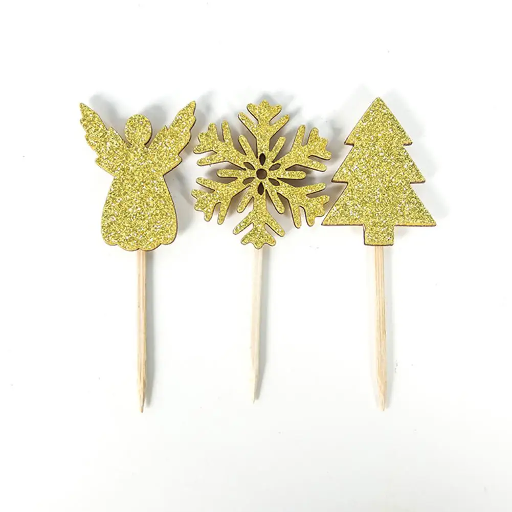 Рождественское украшение для торта серия с картами трехмерная деревянная