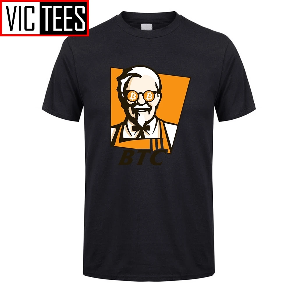 Мужские футболки Биткоин BTC рецепт Забавный KFC взрослая футболка персональная взрослая футболка принт на заказ хлопок