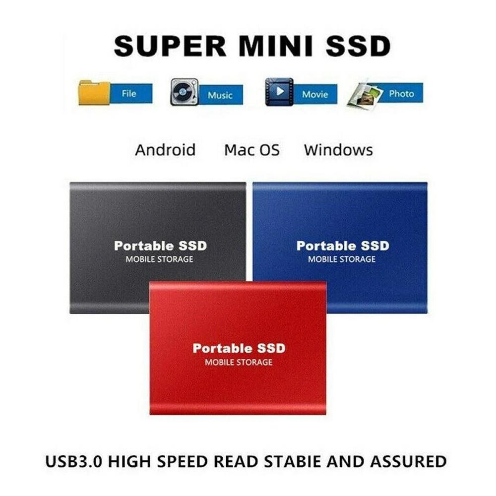 

500GB External Hard Disk Aluminum Alloy Mobile Portable Hard Disk External Solid State Drive for Win7 8 10