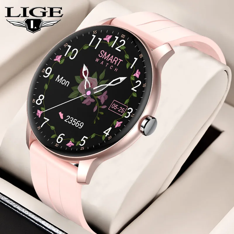 

LIGE Smart Watch Women Full Touch Waterproof Bluetooth Call Smartwatch Sport Bracelet Fitness Tracker Smart Clock Ladies Watches