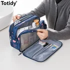 Дорожная сумка для макияжа с фламинго для женщин и мужчин, сумочка для влажной и сухой уборки, портативный органайзер для косметики нарядная сумка для косметических принадлежностейкосметички