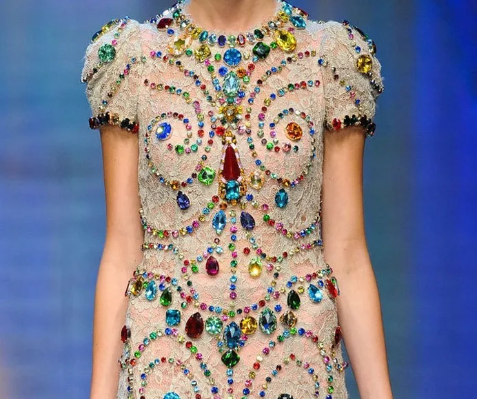 Стразы стеклянные прямоугольные с золотыми кружевами 30 шт./упак. 13 х 18 мм | Дом и