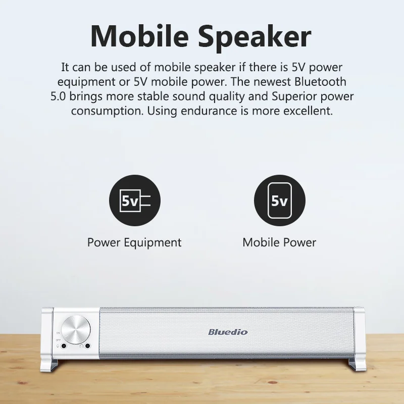 

Bluedio LS Computer Speaker Soundbar Wired Speaker USB Power Column With Microphone For PC, Phone, Game, Movie Bluetooth Speaker
