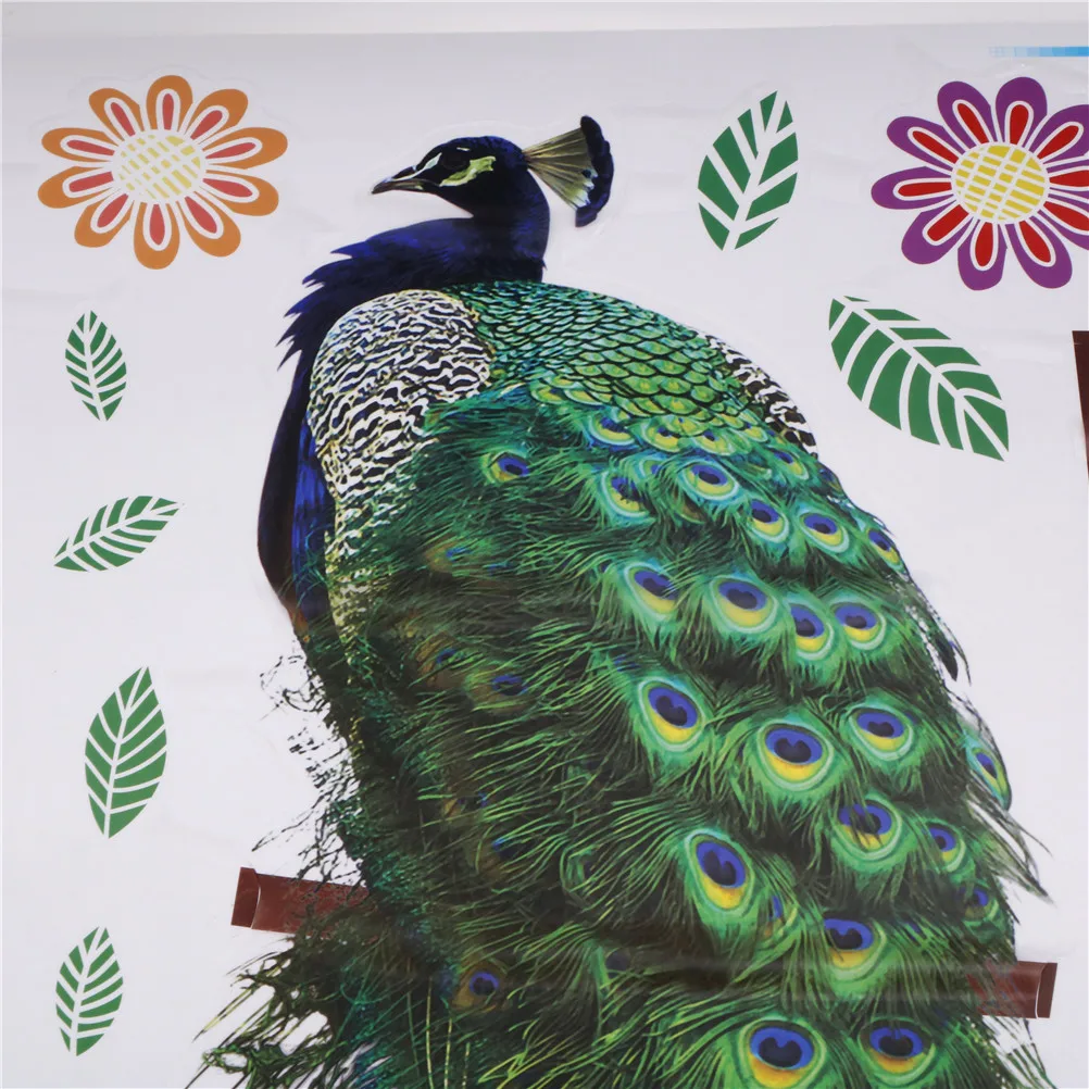 2020 3d наклейки на стены Павлин ветке перья стену домашний декор художественная