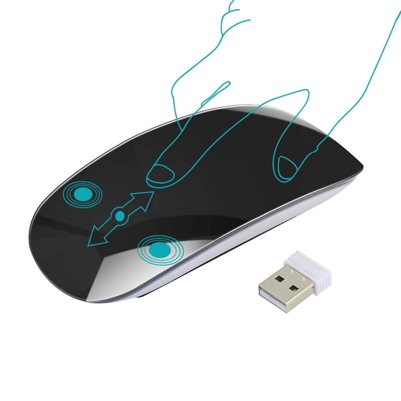 Беспроводная мышь ic ультра тонкая изогнутая эргономичная оптическая Usb