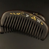 wooden hair brush comb massager for female natural ebony combs anti static massage sanders wood hair care health brush