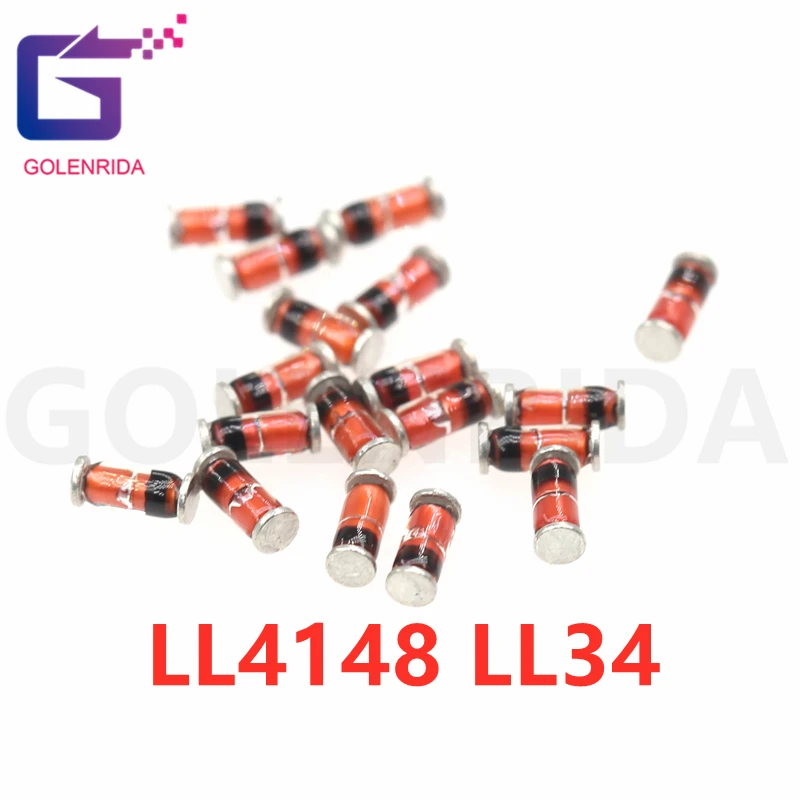 100 шт. SMD переключающий диод LL4148 1N4148 стеклянный цилиндр 1206 упаковка | Электронные