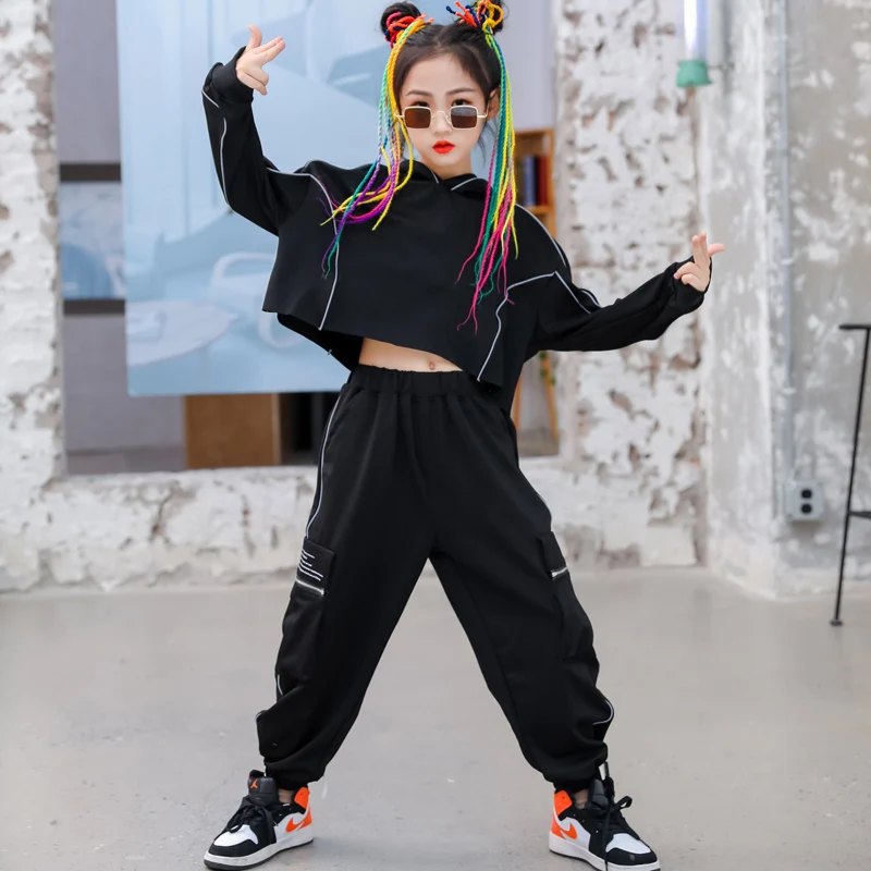 Джазовый танцевальный сценический костюм одежда в стиле хип-хоп Одежда для