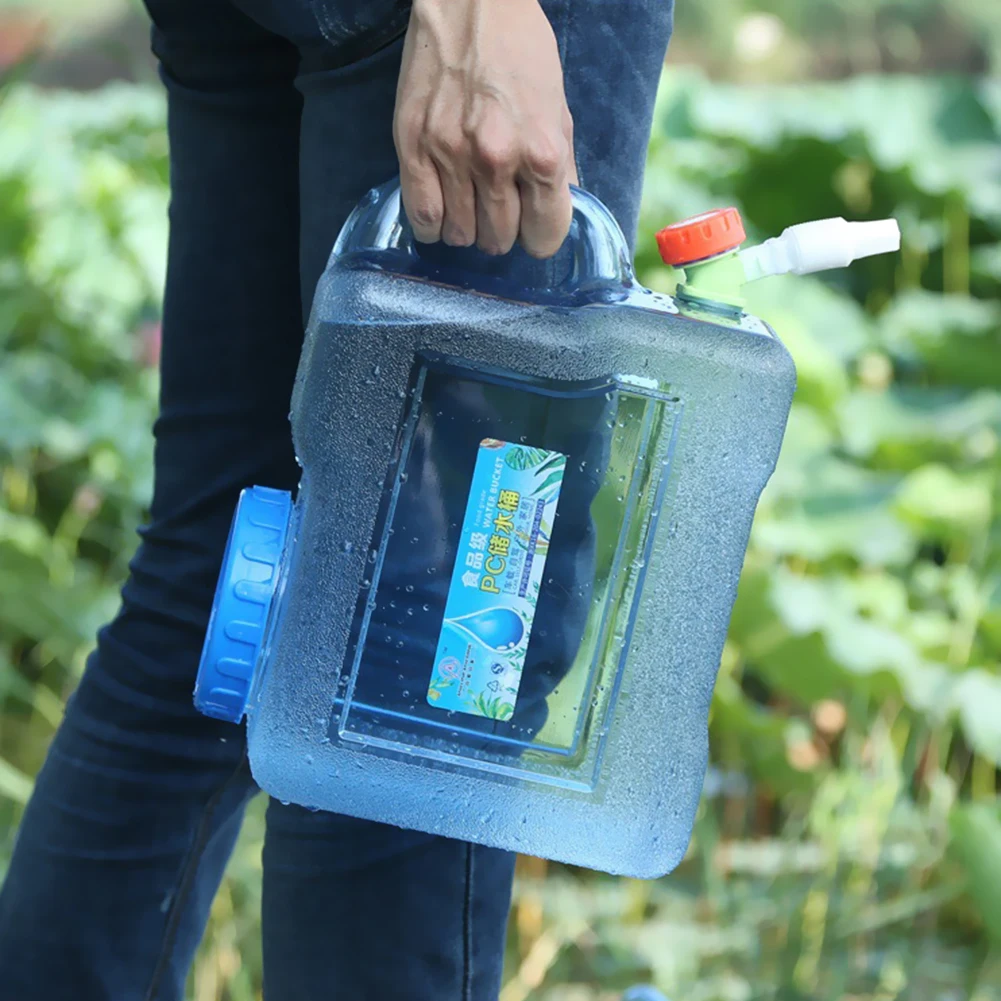 12L Capacity Outdoor Water Bucket Water Canister Portable Hiking Drinking Camp Cooking Picnic BBQ Water Container with Faucet