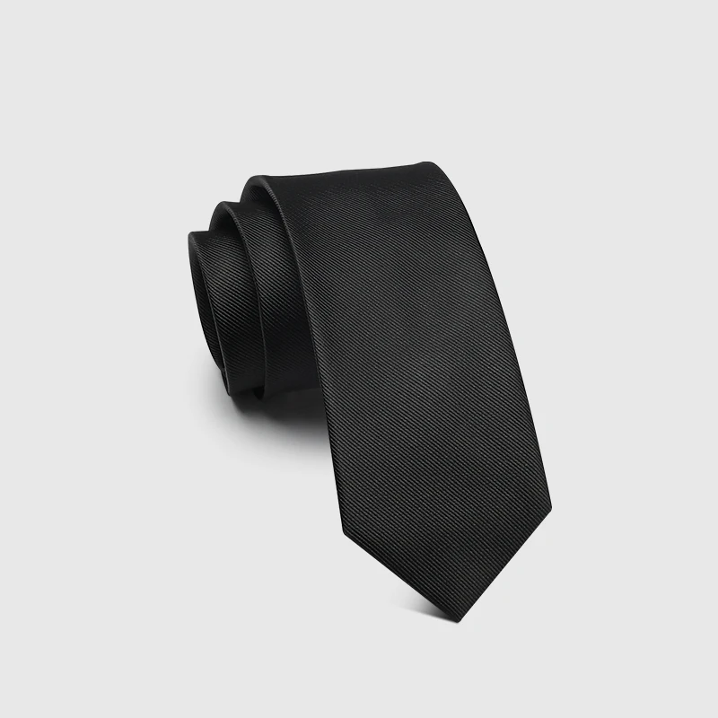 2021 New High Quality Solid Color 5.5CM Skinny Tie for Men Fashion Formal Business Wedding Party Necktie With Gift Box