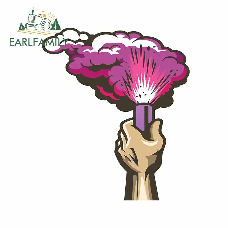 

EARLFAMILY 13cm x 11.5cm For Pyrotorch Fine Decal Sunscreen Car Stickers Vinyl Material Windshield Motorcycle For JDM SUV RV