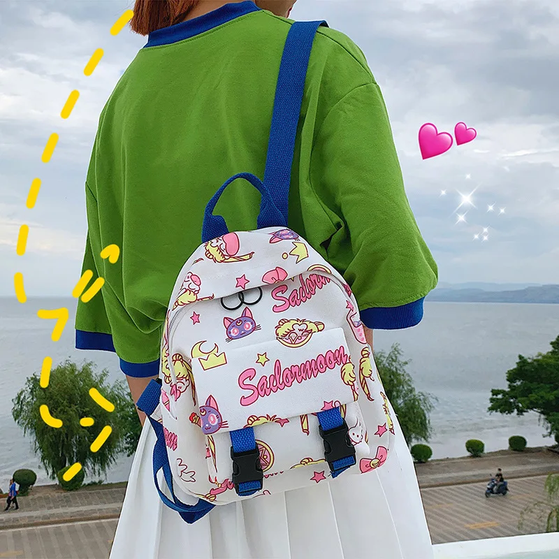 Аниме Сейлор Мун школьная сумка на плечо Косплей рюкзак Мультфильм Повседневный