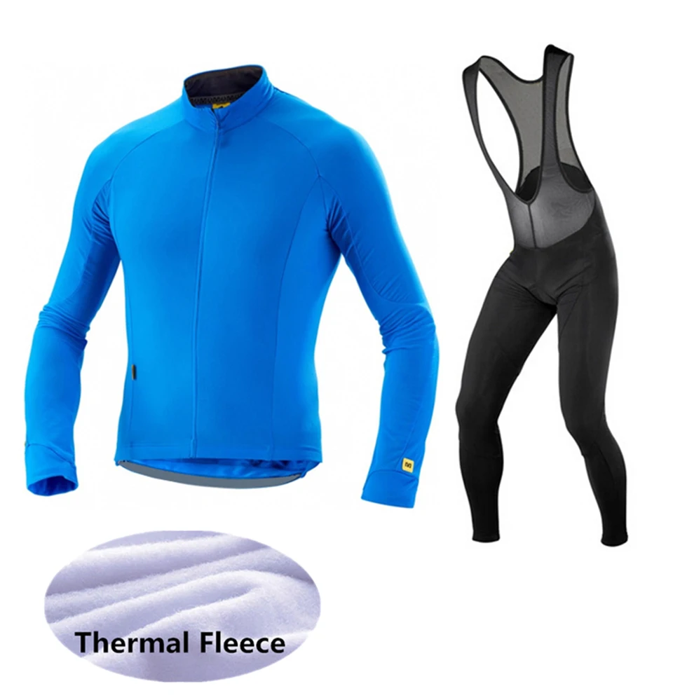 Cycling suit Mavic Pro team зимний комплект из Джерси с длинным рукавом для велоспорта, одежда для горного велосипеда, Теплая Флисовая одежда для велоспорта, Майо Ropa Ciclismo - Цвет: Cycling suit