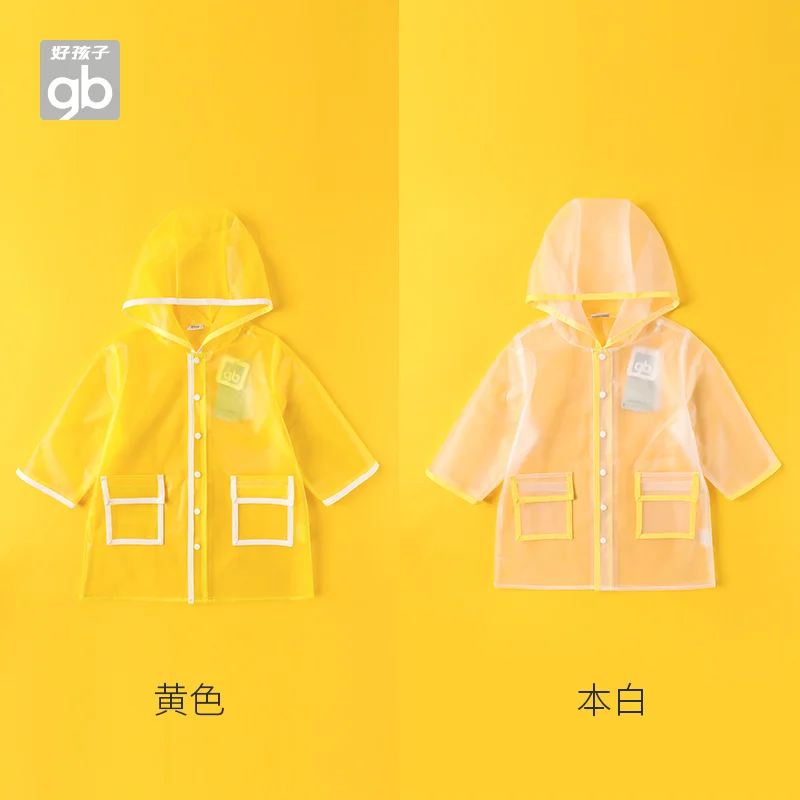 Детский прозрачный дождевик для мальчиков и девочек водонепроницаемое пончо с