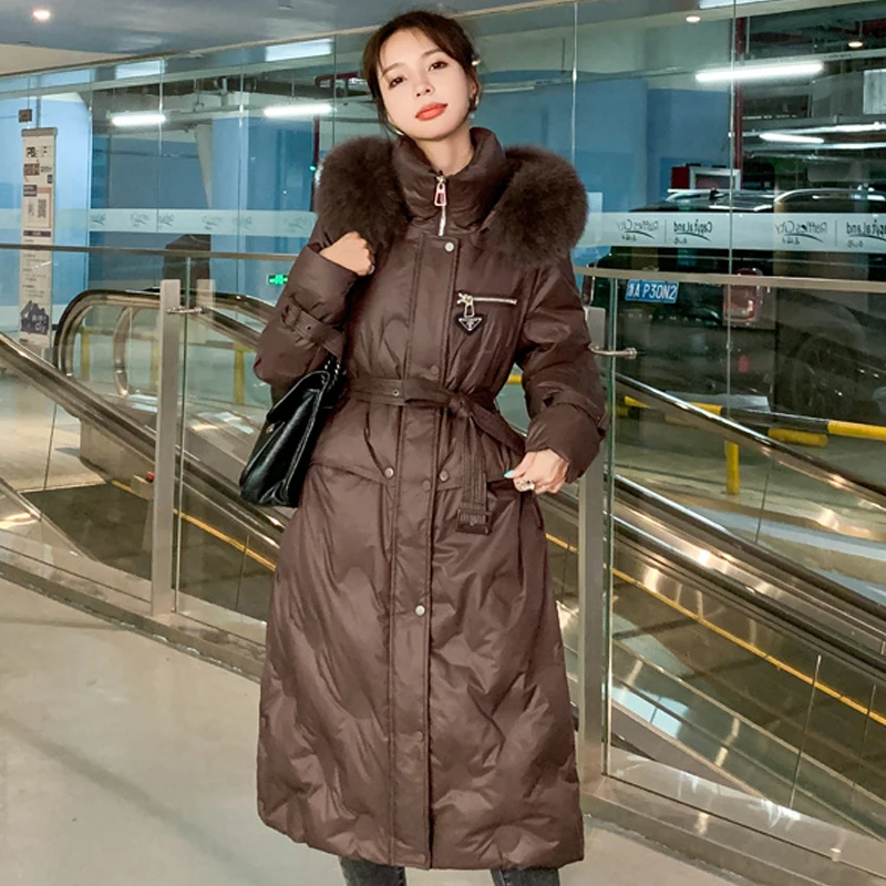 

Fashion Winter X-Long Coat Women Parkas 2021 Thick Warm Cotton Padded Snow Outerwear Female Hooded Winter Jacket Women Overcoat