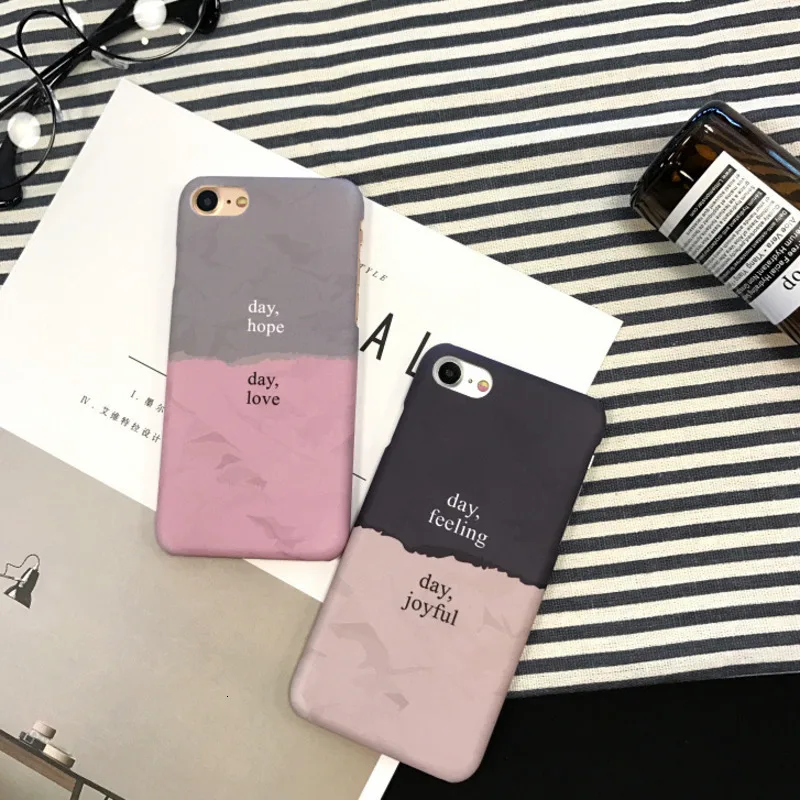 Colorblock macarons phone case for iPhone X XS XR XSMax 8 7 6 6S PluS matte half pack water protection cover |