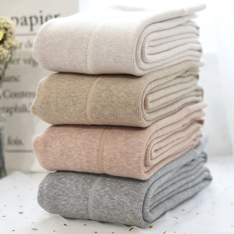 Теплые зимние колготки из плотного флиса 1800D эластичные облегающие в полоску