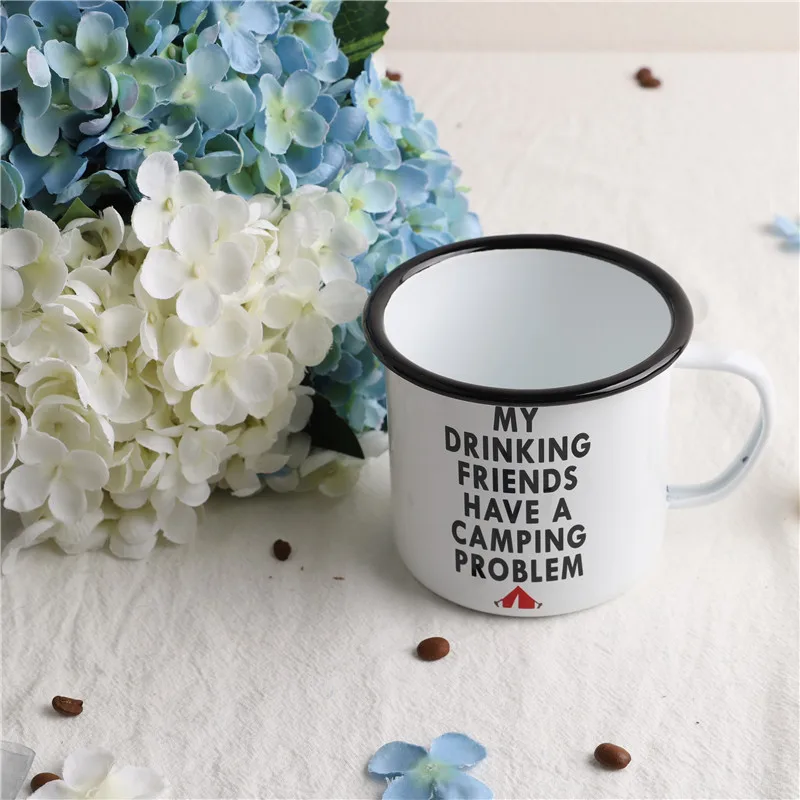 Экспортируется в Финляндию толстая эмалированная ретро-чашка уличная кружка