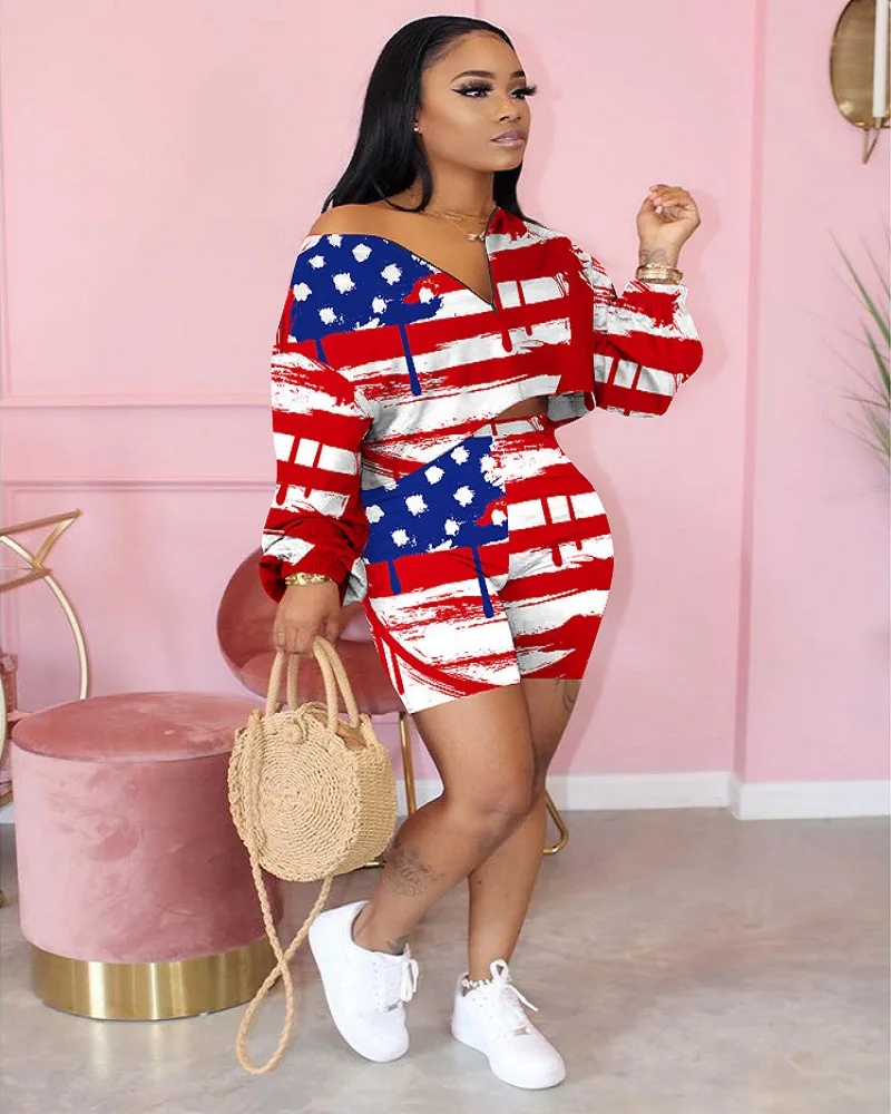 

New Two Piece Set Women Sexy Crop Top And Biker Shorts Set Outfits Plus Size Tracksuits Women Clothing For Spring Summer