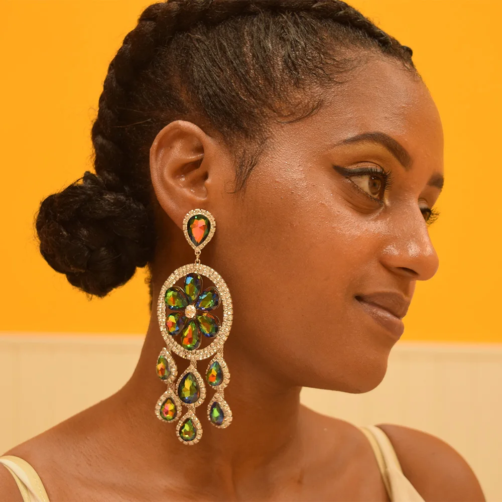 Серьги-кисточки CUIER в форме капли воды оранжевые 5 1 дюйма свадебные женские