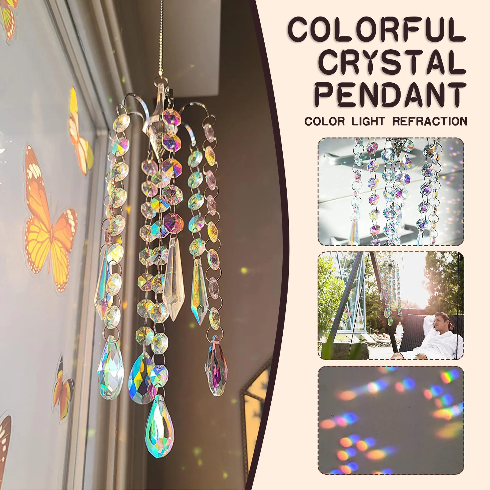 Декоративные поделки люстра ветряные колокольчики с покрытием хрустальные