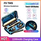 Беспроводные наушники TWS, Bluetooth-наушники 5,0, стерео, с 9D басами, водонепроницаемые наушники, гарнитура громкой связи с микрофоном, чехол для зарядки